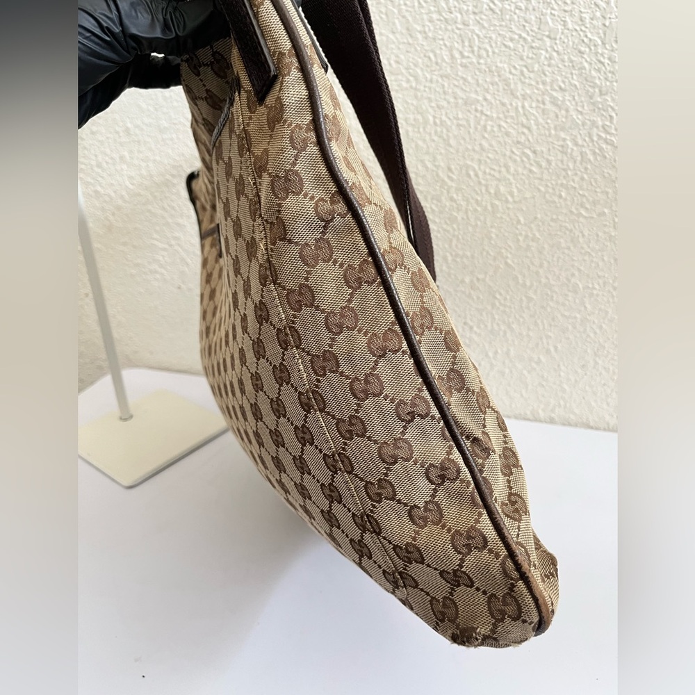 Gucci Beige and Brown Monogram Messenger Bag - Picture 13 of 16